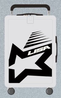 Lisa名創聯名 行李箱 銀色