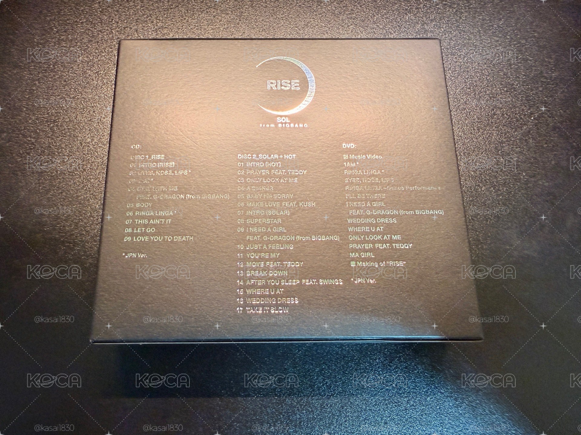 RISE [+SOLAR & HOT] 日版2CD+DVD （初回版）