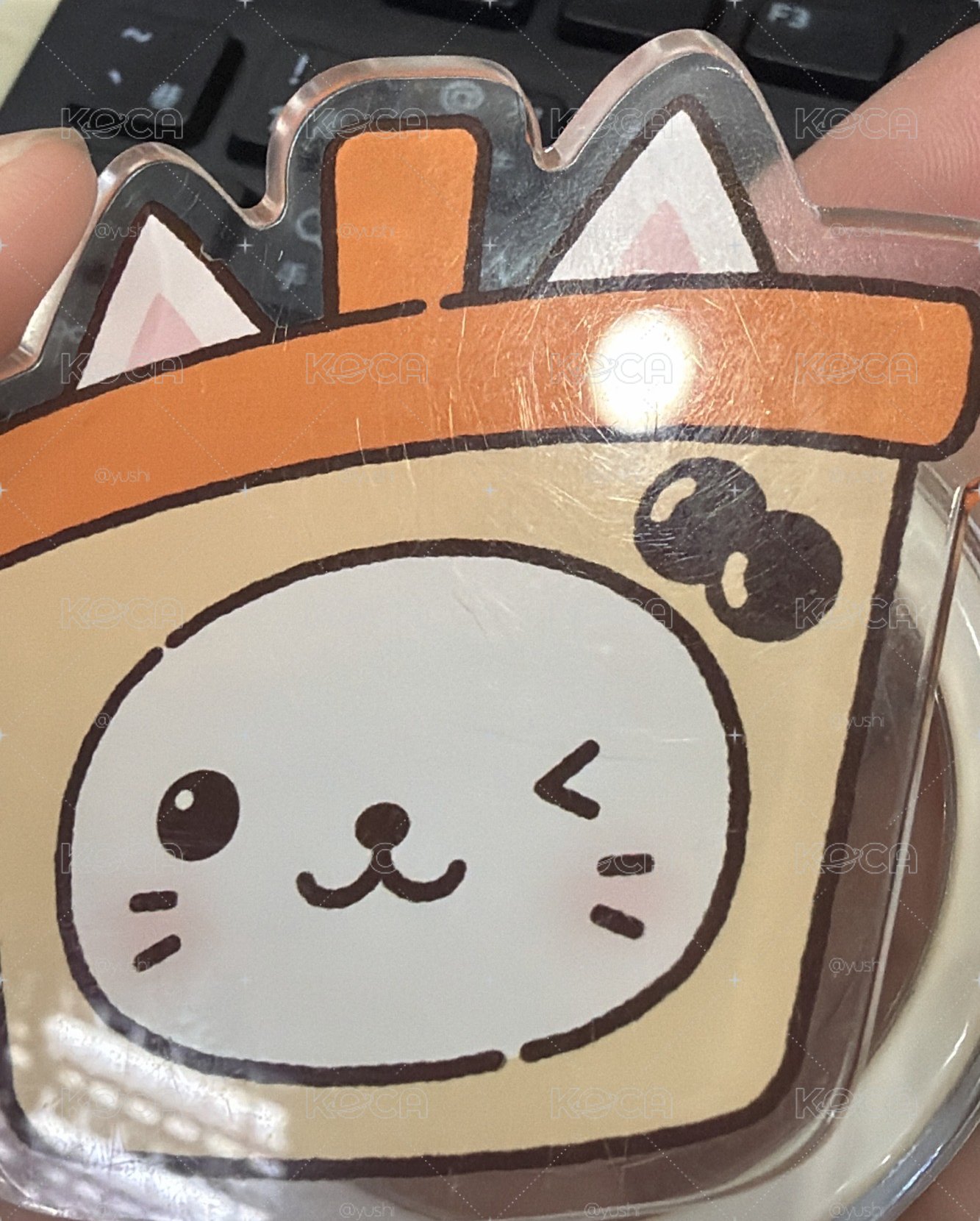 yushi 奶茶貓手機支架 現貨