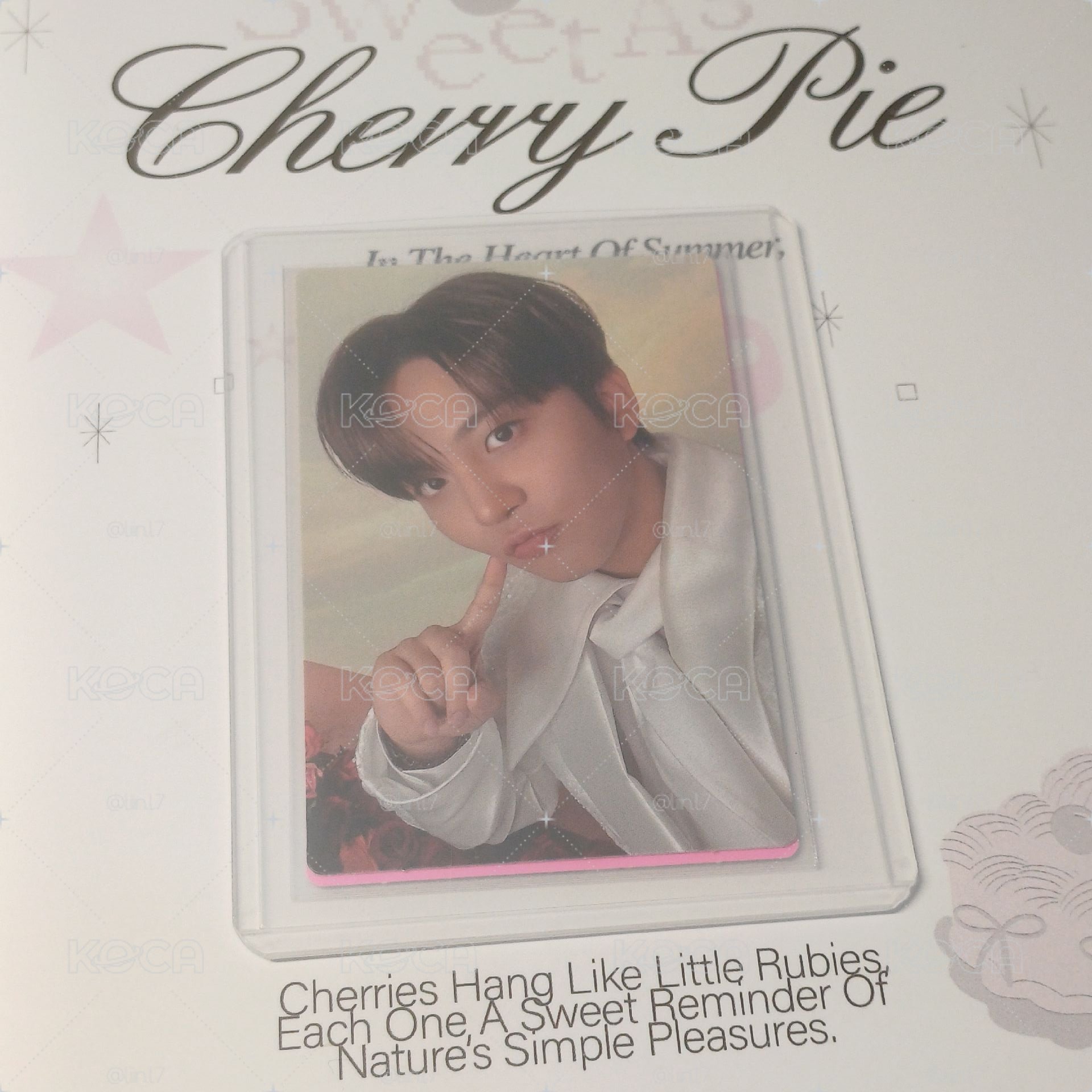 Ateez 粉膠專卡鍾