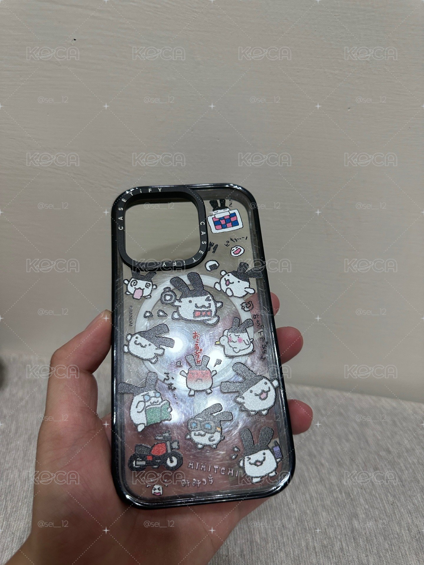 Tamagotchi Mimitchi MagSafe 兼容強悍防摔立架手機殼14Pro（二手有正常使用痕跡）