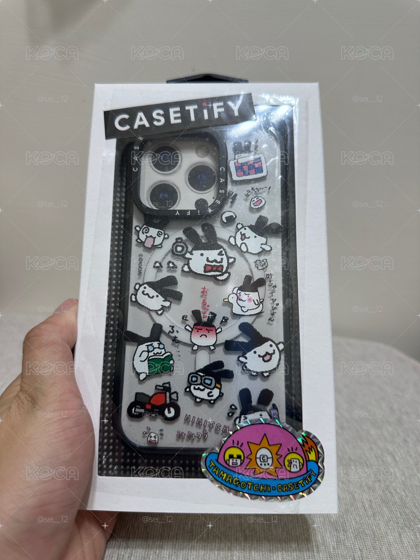 Tamagotchi Mimitchi MagSafe 兼容強悍防摔立架手機殼14Pro（二手有正常使用痕跡）