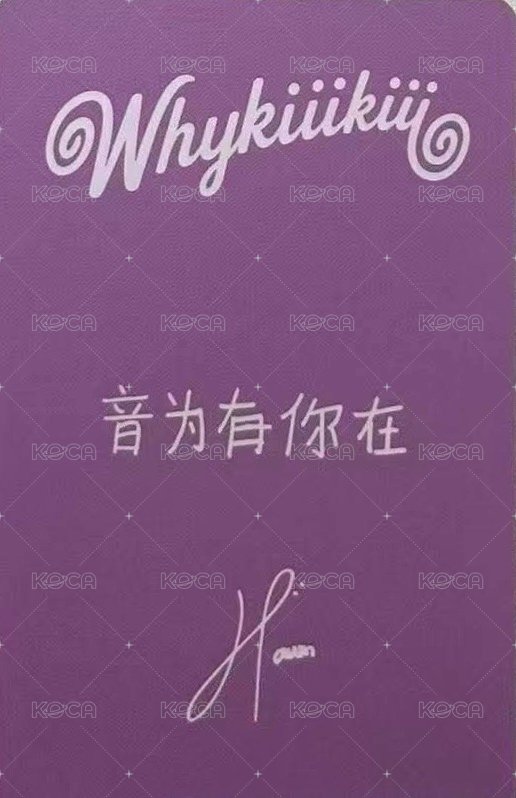 WhyKiiiKiii 京東 預售 特典卡 中文卡背 背面
