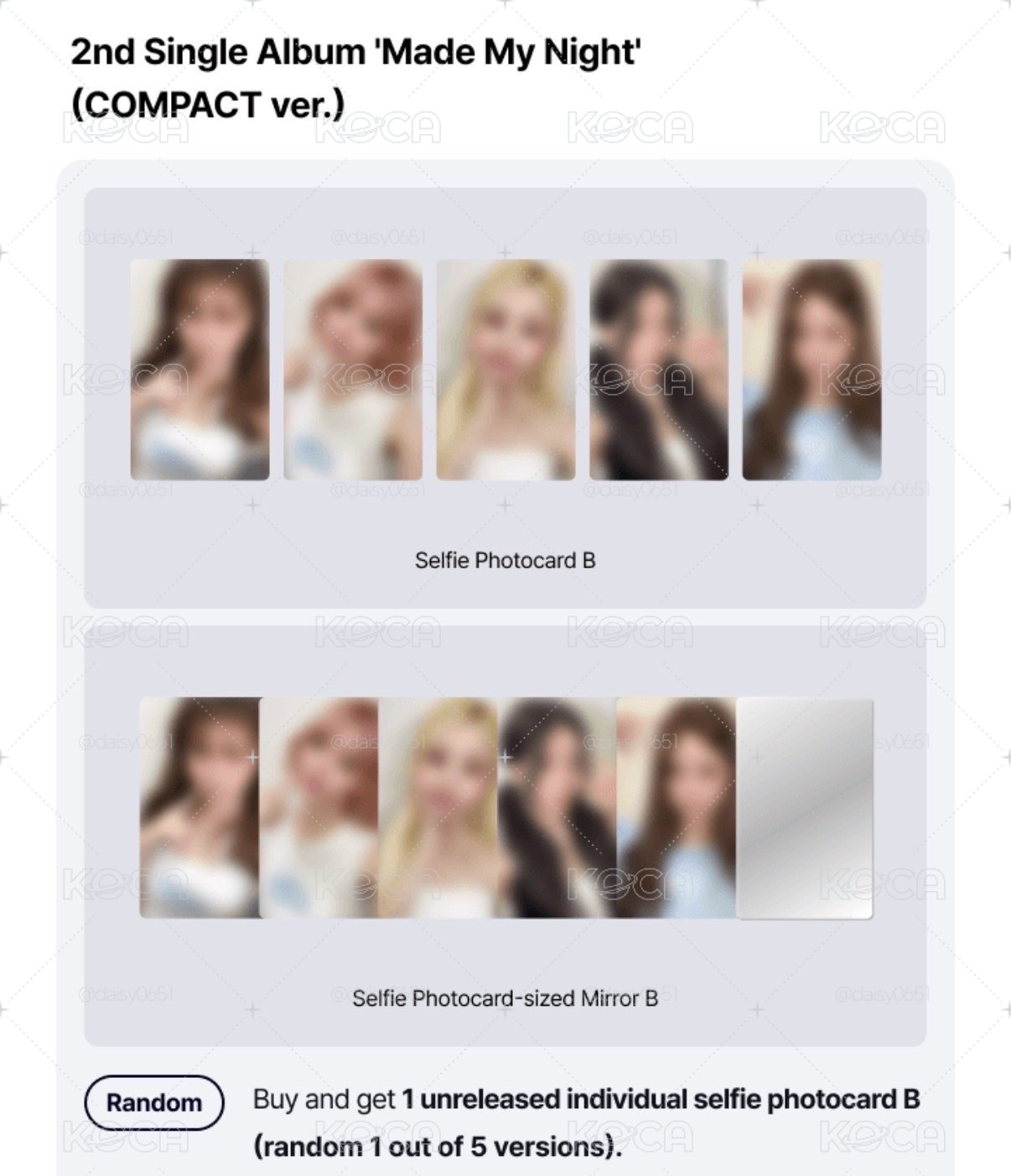 櫻花四件套💞WVS單封特典卡+簽售卡+單封專+特典自拍鏡🤳🏻