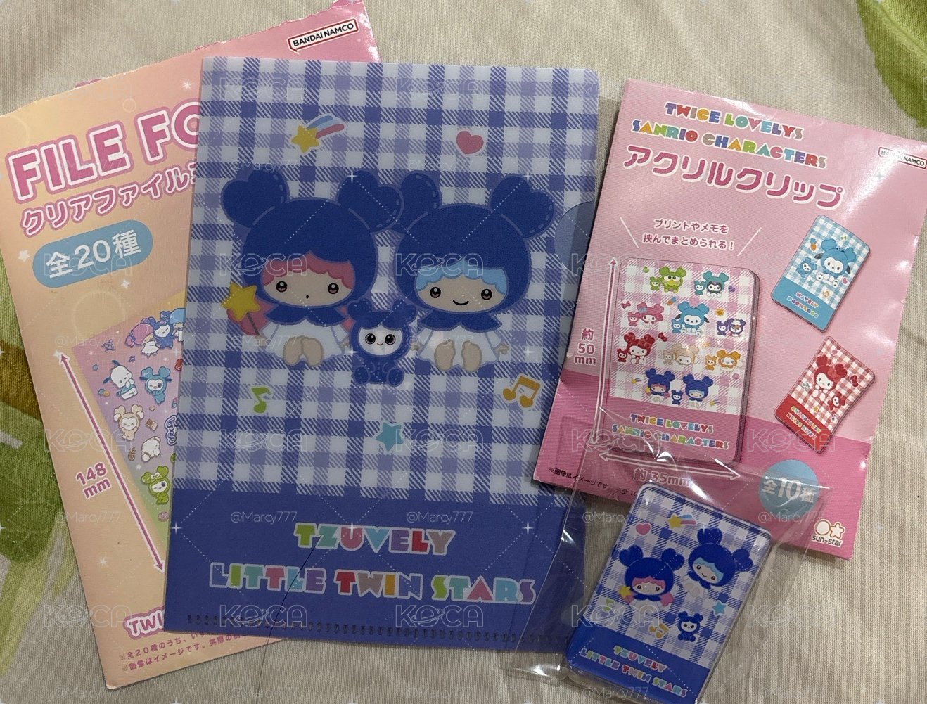 【現貨】TWICE LOVELYS×三麗鷗 聯名 壓克力夾+迷你資料夾 子瑜 TZUVELY 雙星仙子 合售