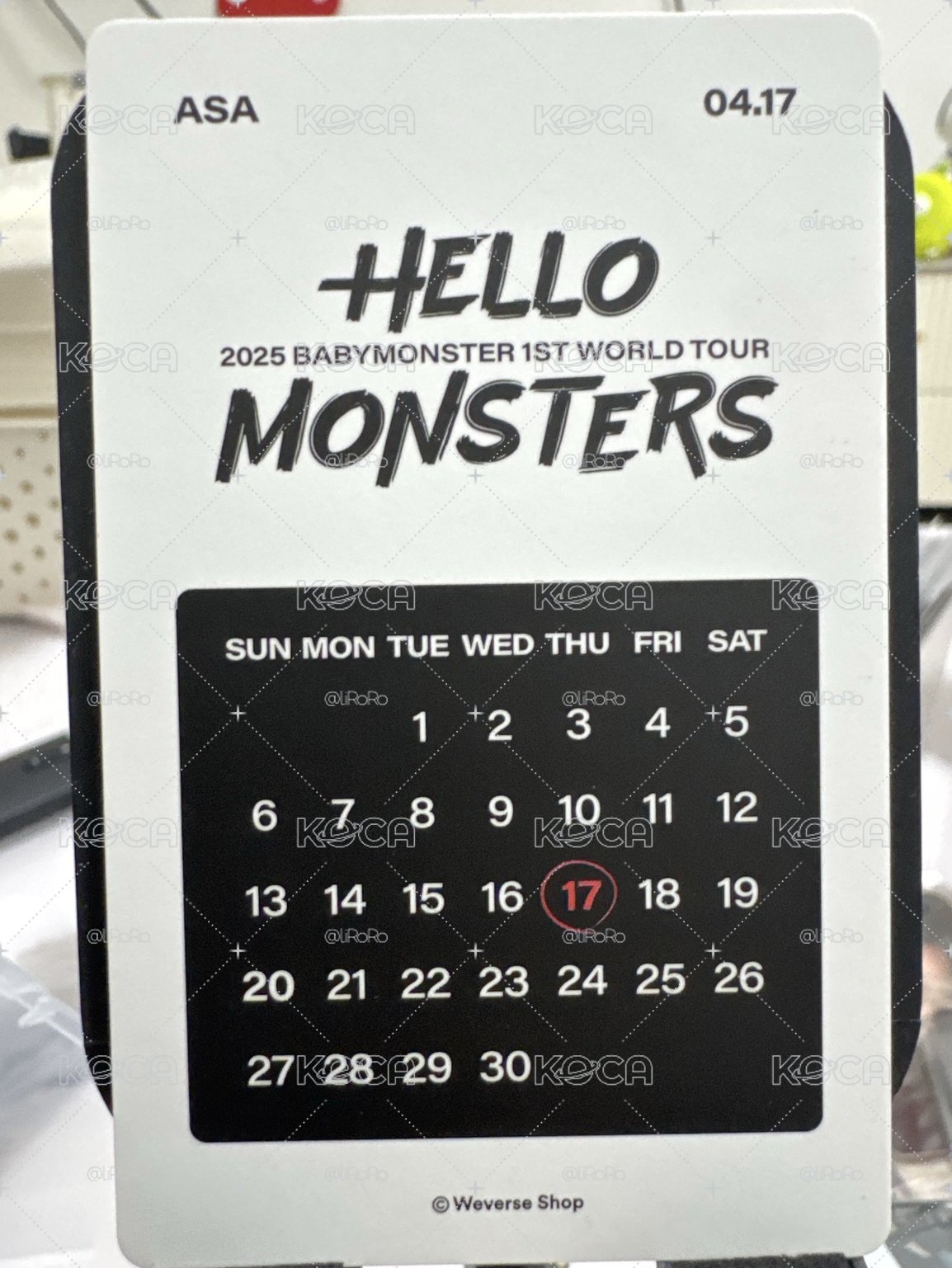 競標 🩵BABYMONSTER ASA 2025世巡 wvs生日卡