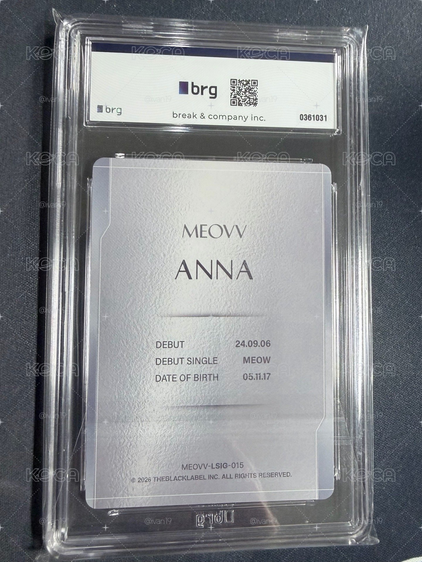 TELECA Anna 簽名卡 印簽限量卡