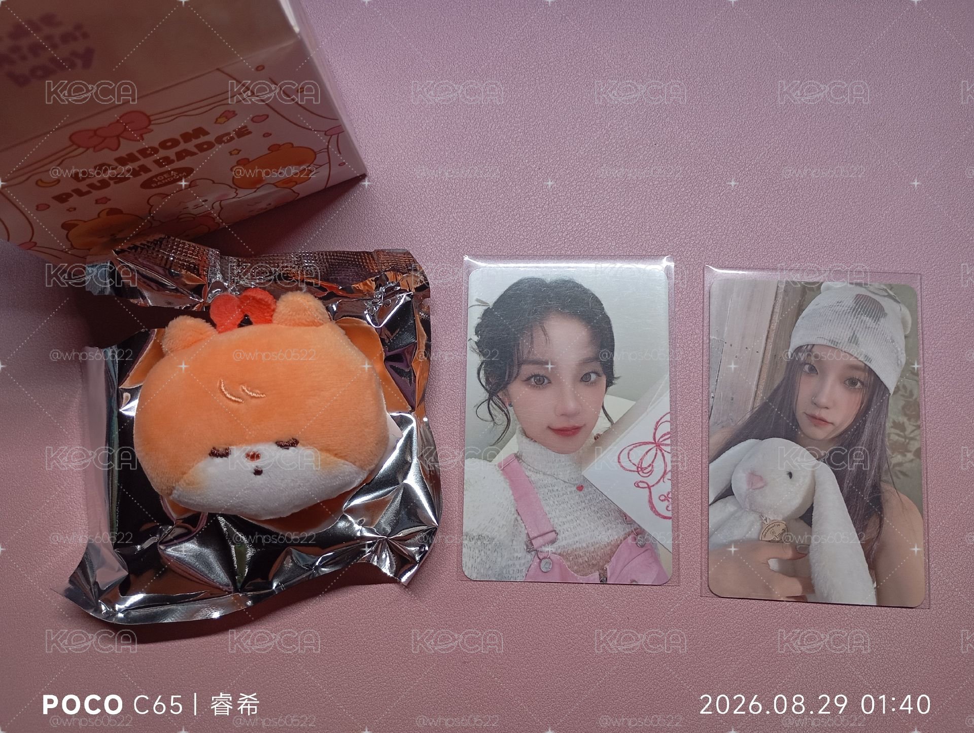 毛絨徽章 雨琦+2張琦卡