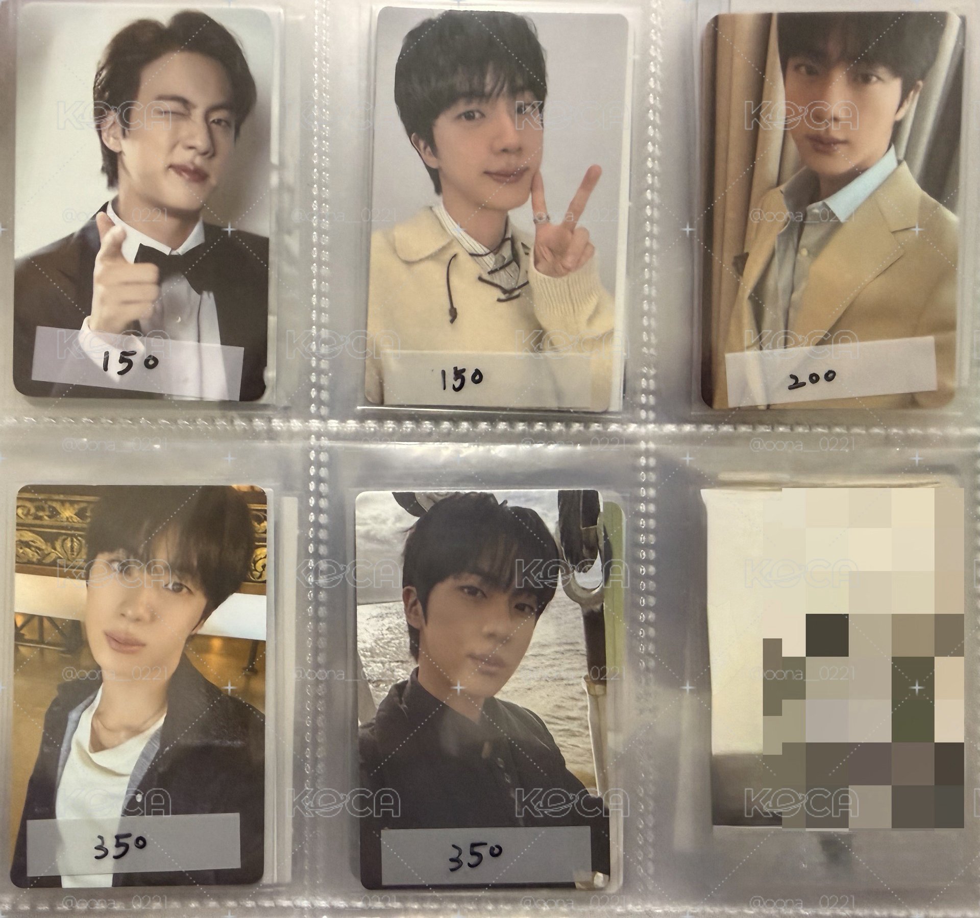 JIN 碩珍 場限 特典 幸運卡