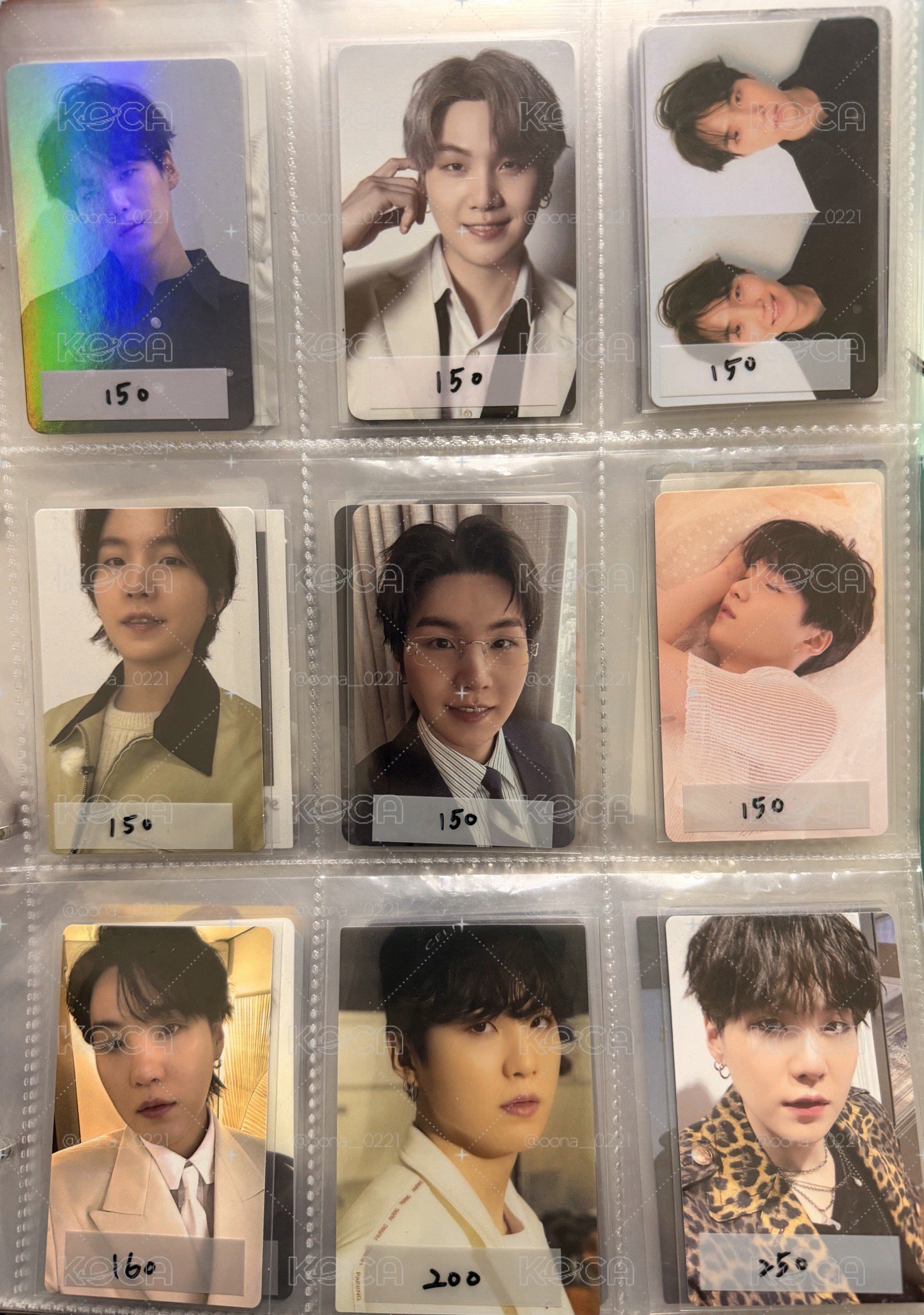 SUGA 玧其 專卡 特典 場限卡