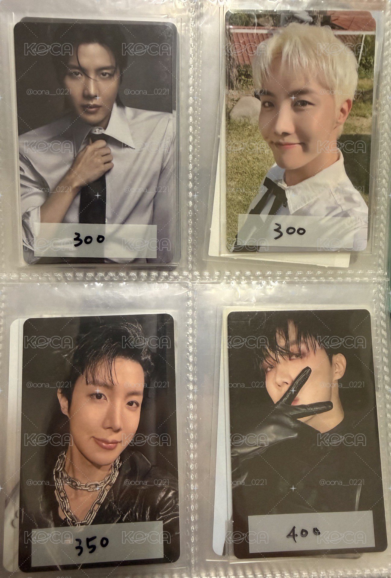 JHOPE 號錫 回憶錄 特典 幸運卡