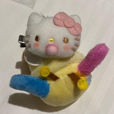 凱蒂貓毛絨髮夾 花小兔蜜蜂娃娃