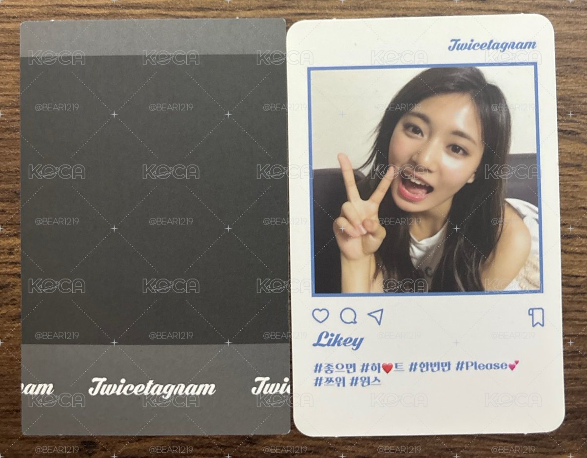 子瑜💙Twicetagram小卡2張