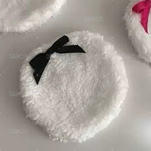 蝴蝶結毛絨杯墊（實體長的不是很圓