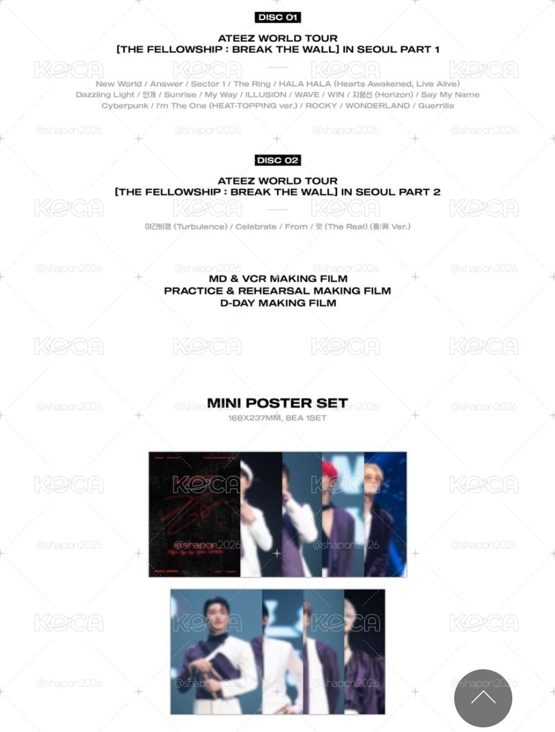 ATEEZ WORLD TOUR-THE FELLOWSHIPBREAK THE WALL IN SEOUL(DVD)