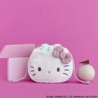 寶島社雜誌 化妝包 HELLO KITTY × BRILMY 束口化妝包 BOOK PALE PINK ver