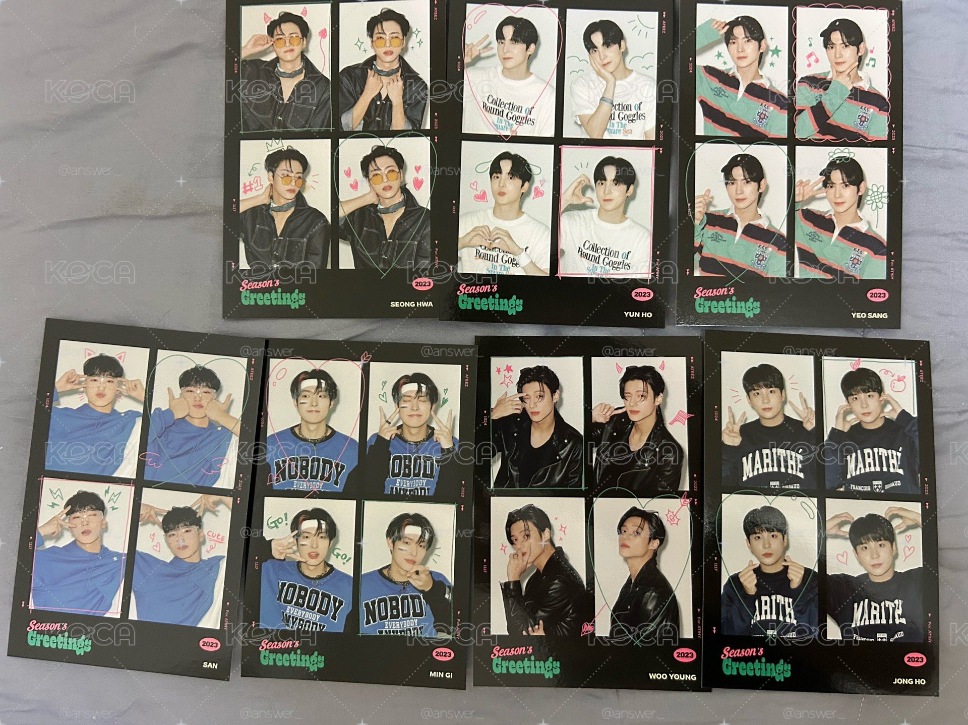 ateez 2023 2024 2025年曆