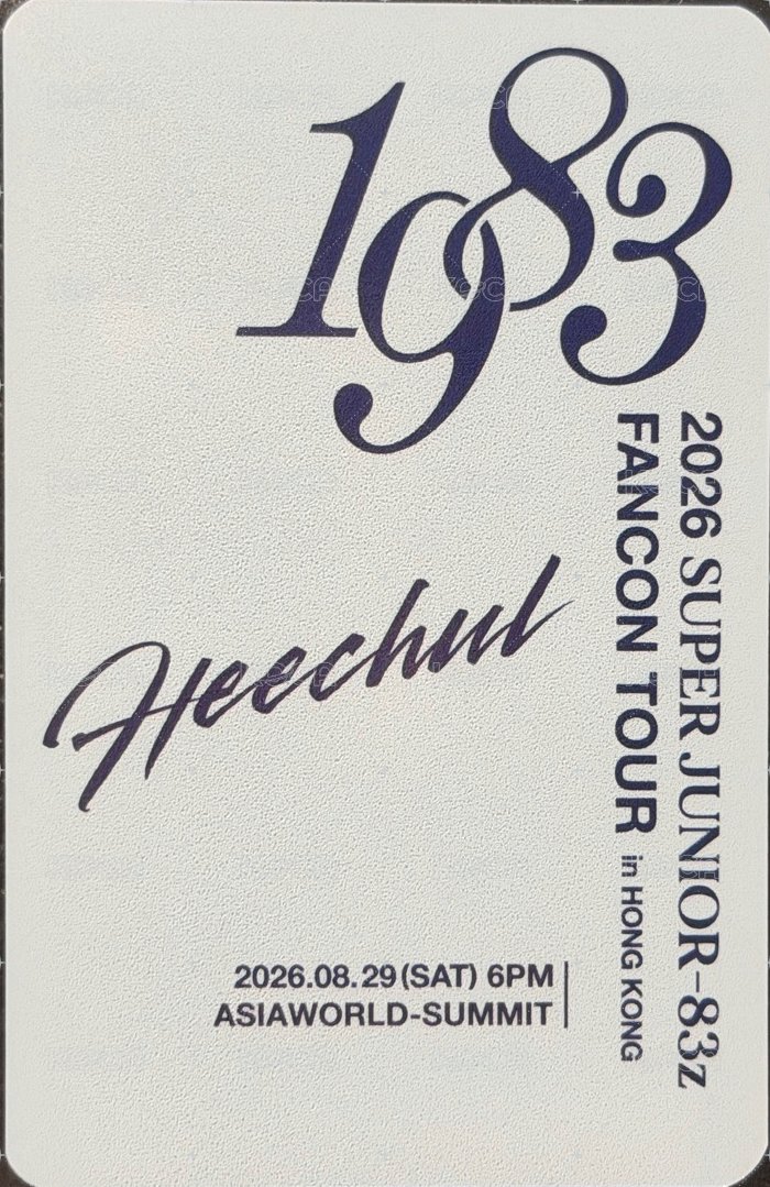 2026 FANCON 香港 入場卡 / 場限卡  背面