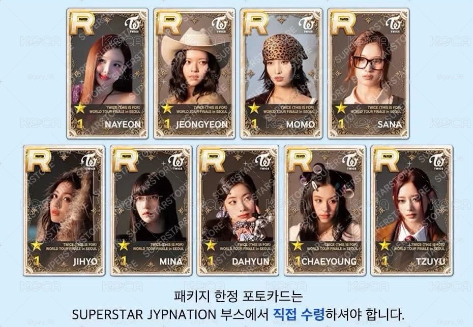 TWICE 首爾安可場遊戲卡（一套）