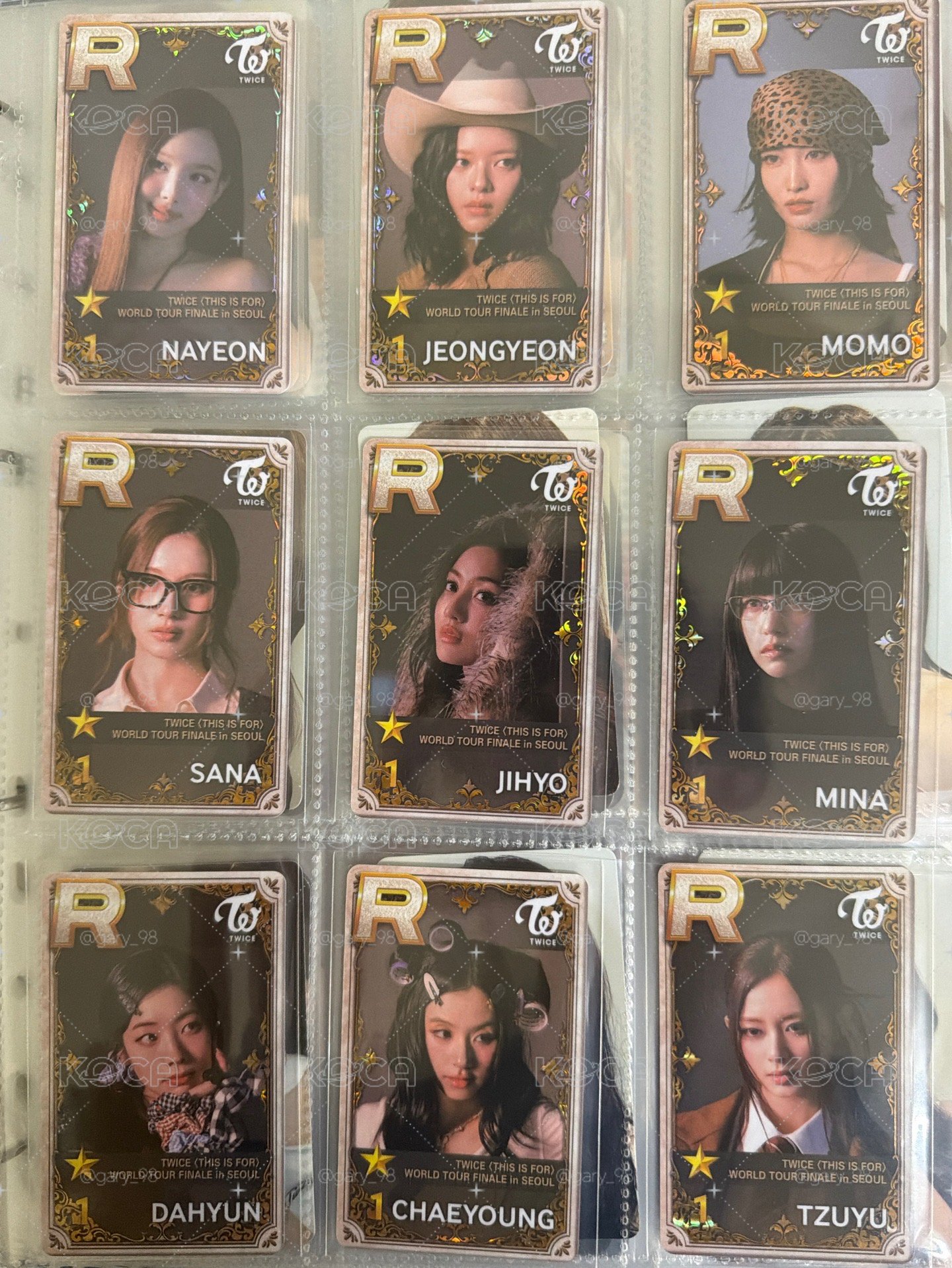 TWICE 首爾安可場遊戲卡（一套）