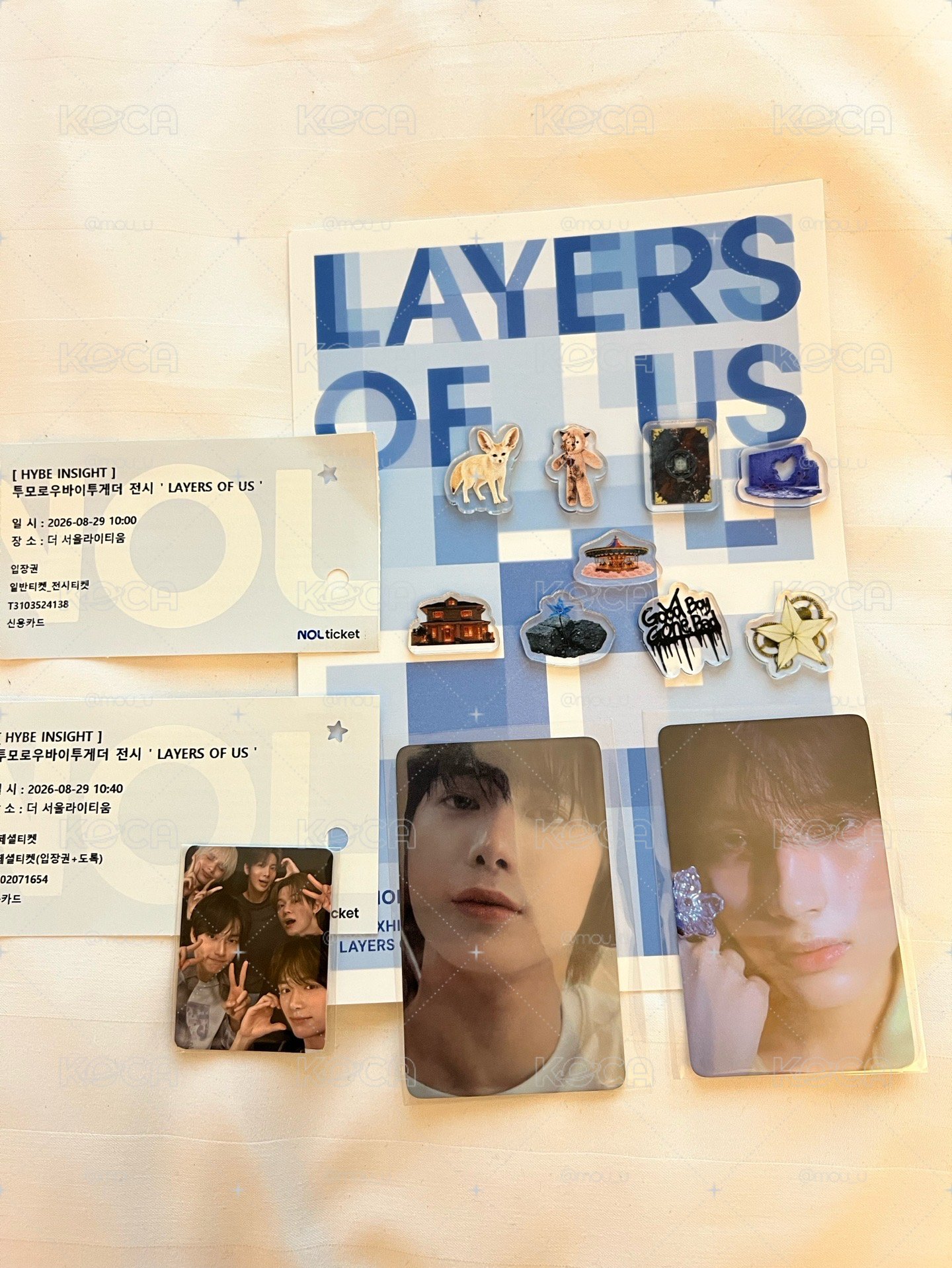 layers of us 第二波入場卡+壓克力配件*4 +入場卡顯+寧+yoajung團卡