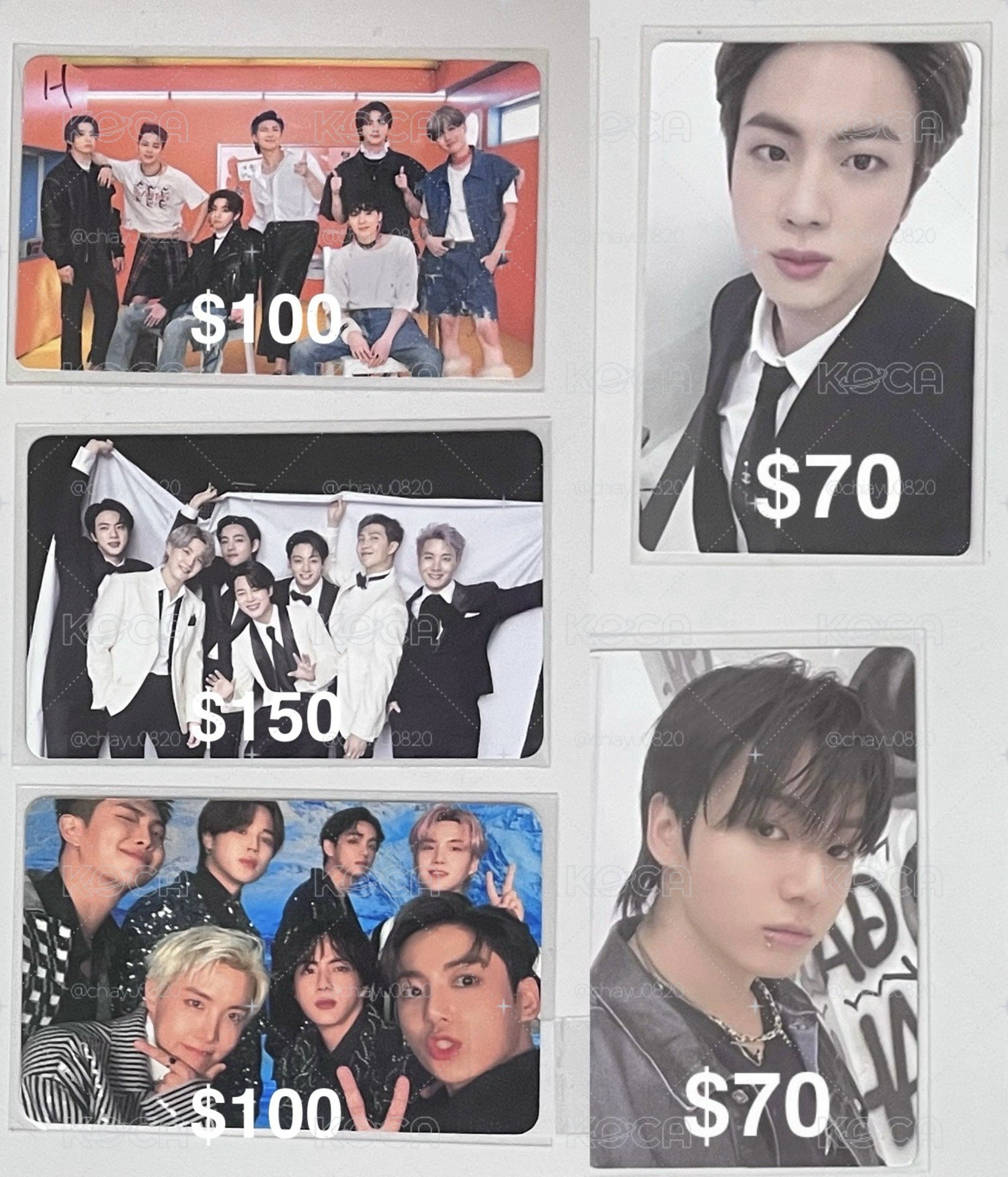 BTS 19普泰、國珍solo專卡、Festa/ON:E、團卡、小森林等（僅餘圖上 可接下單）