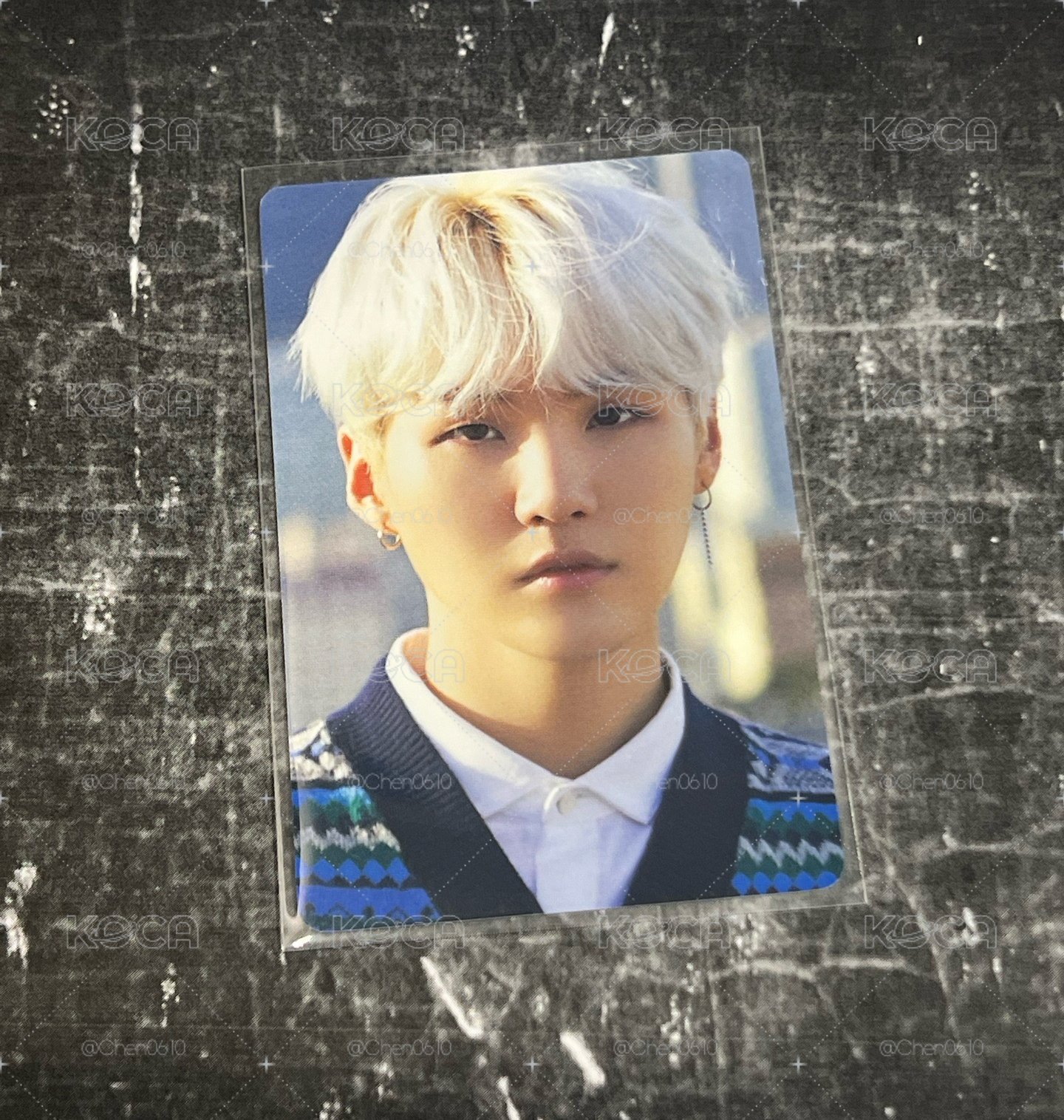 BTSXDICON101 藍色毛織衫允其