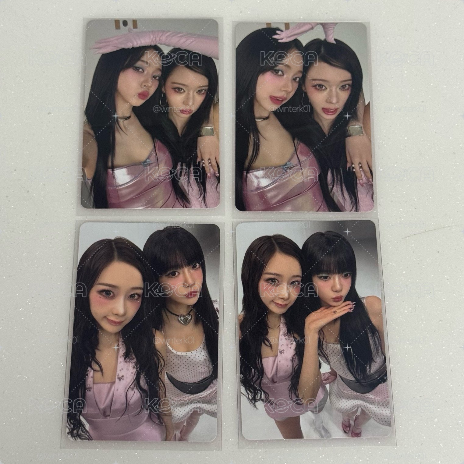 aespa KISS N TELL雙人卡 冬柚 吉寧