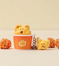 LOTTE CINEMA X DINOTAENG 吊飾 爆米花按鍵吊飾