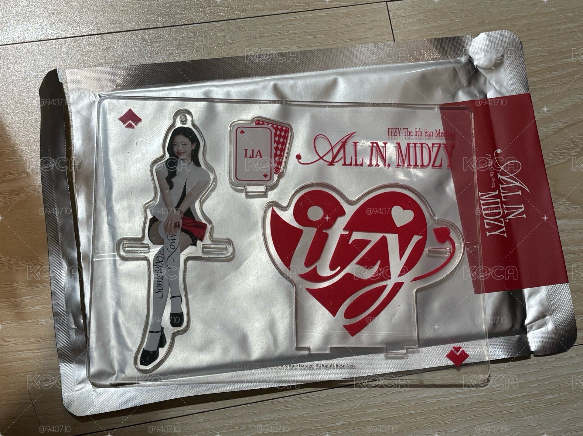 ITZY 2026 FM fans 壓克力吊飾 杯蓋  Lia 