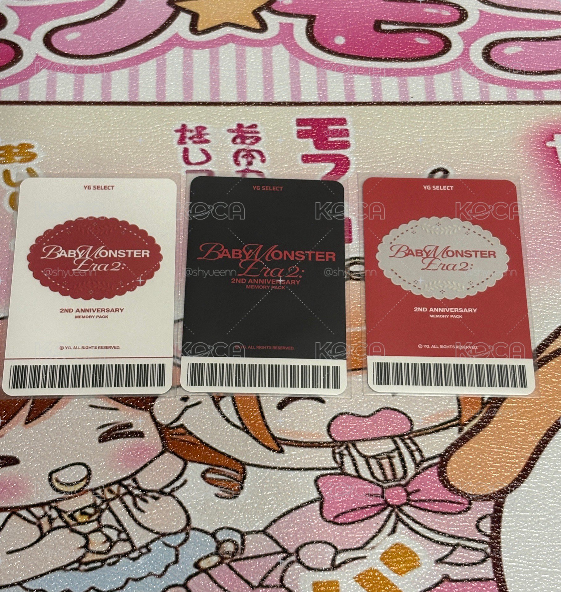 二週年YG角紅黑白特典各一張