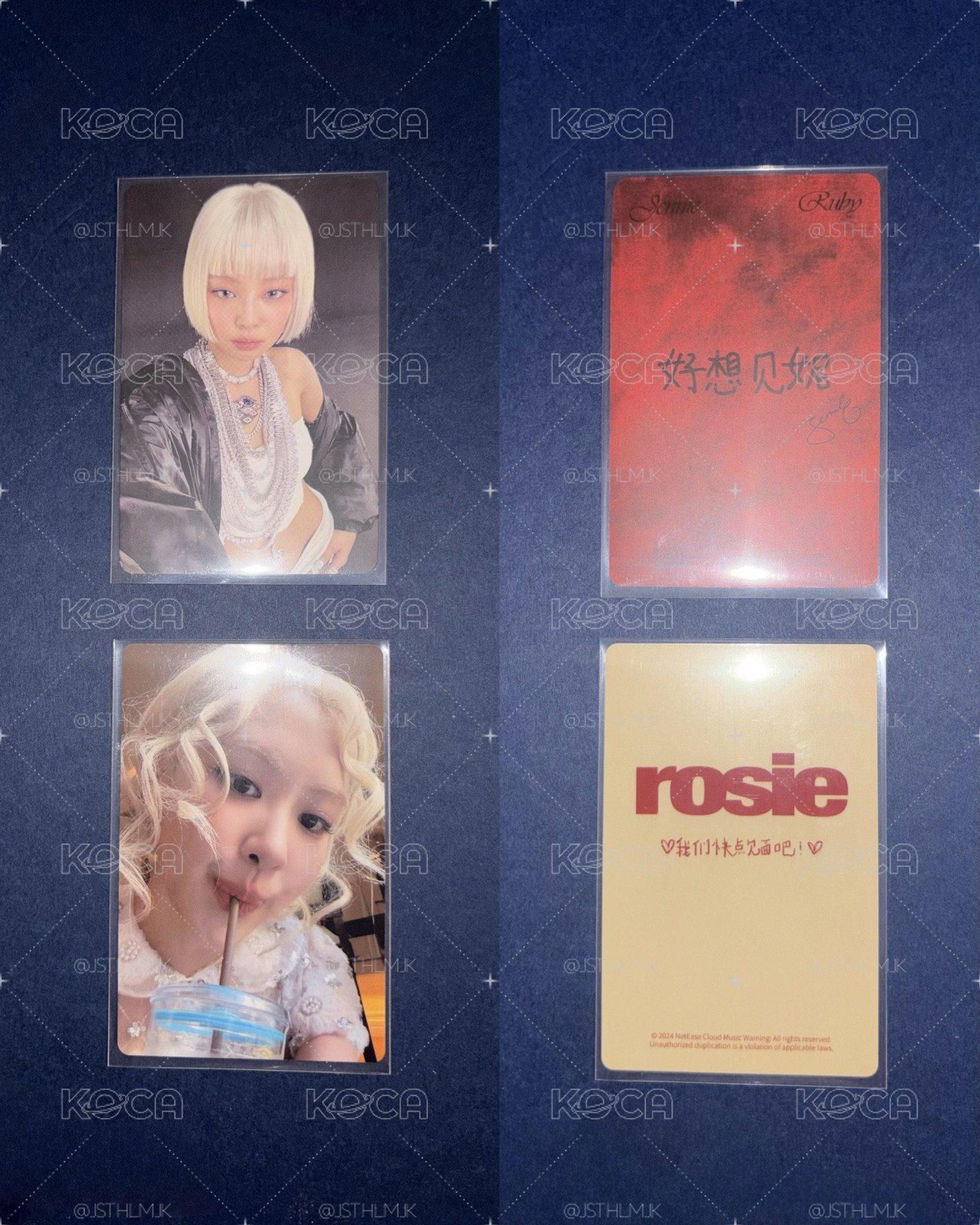 BLACKPINK JENNIE ROSÉ絕版娃娃 小卡盤 請詳閱賣場完整敘述