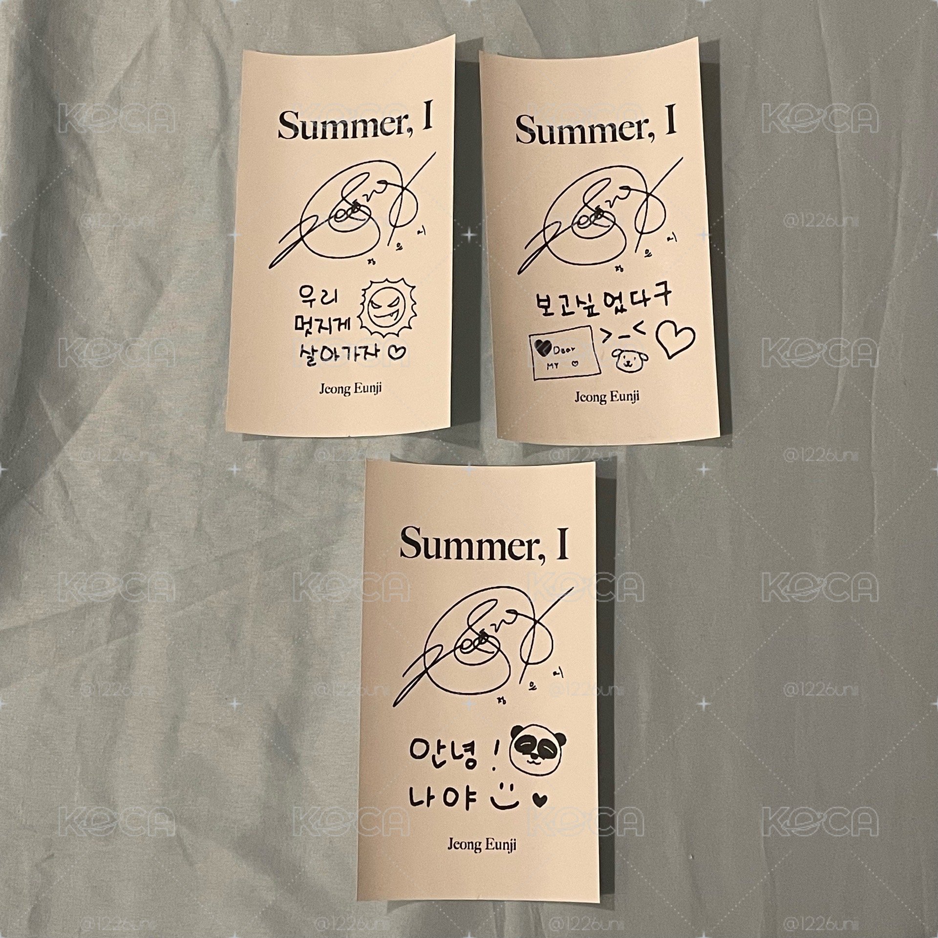 恩地Summer,I wm手寫紙