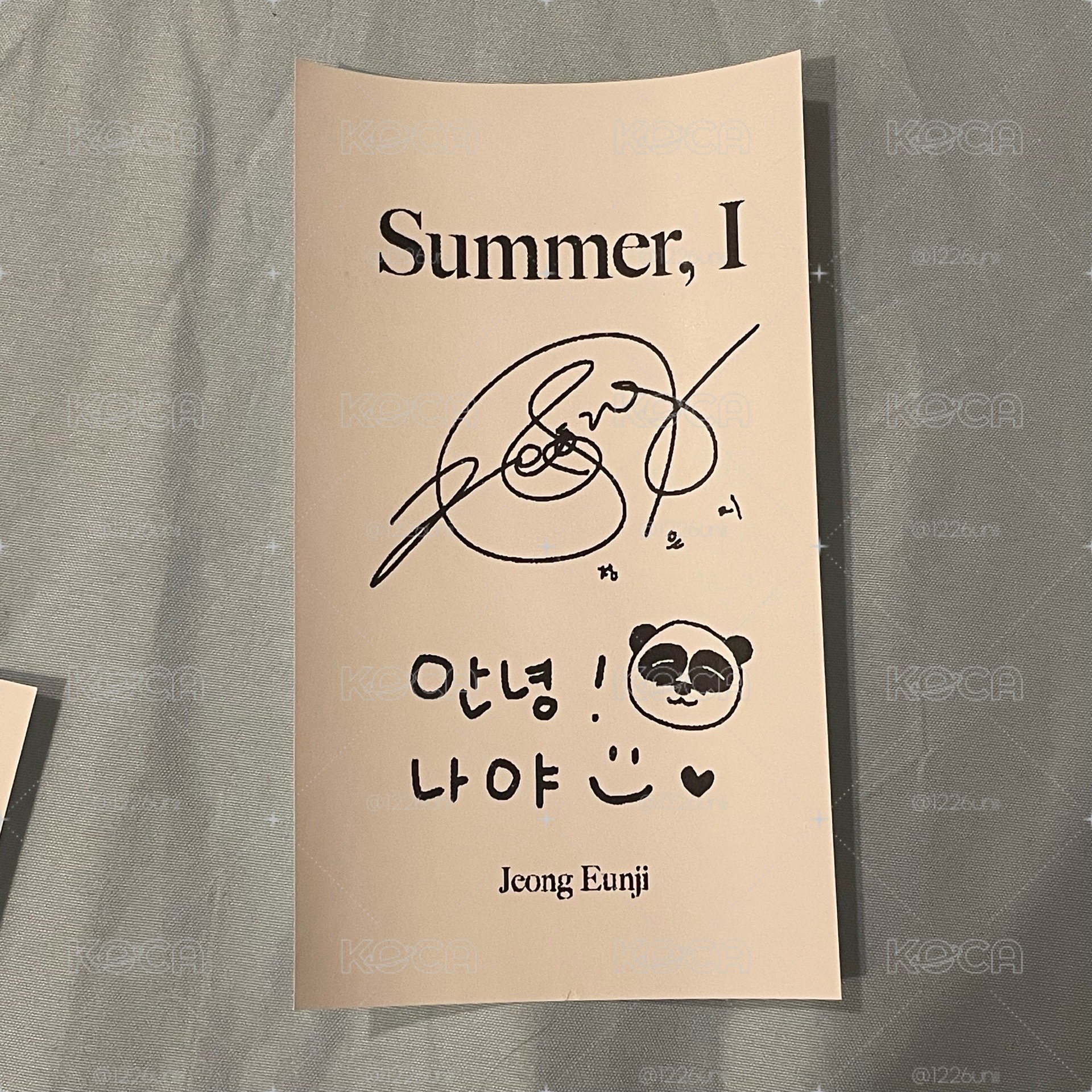 恩地Summer,I wm手寫紙