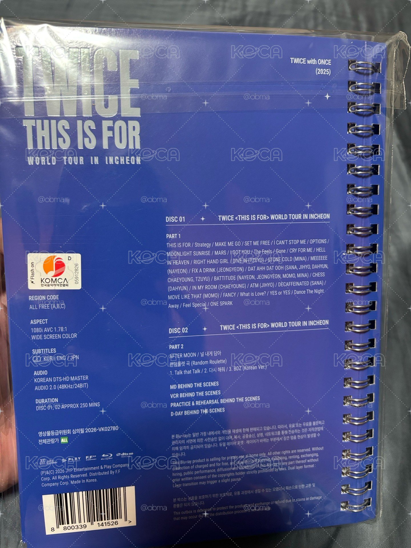 TWICE 仁川場DVD （藍光） 含特典