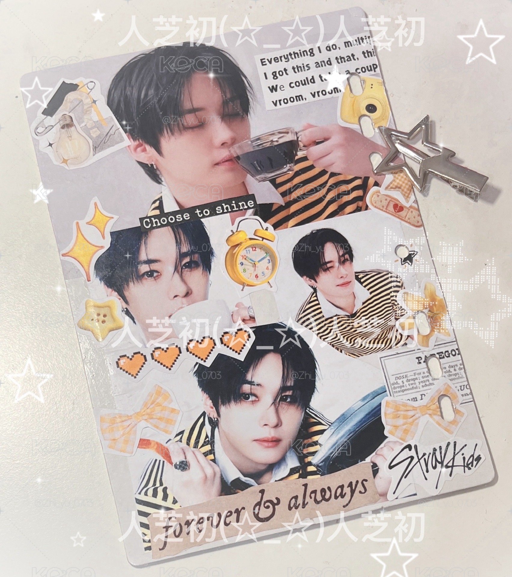 Straykids 旻A5 7孔雙面拼貼擋板