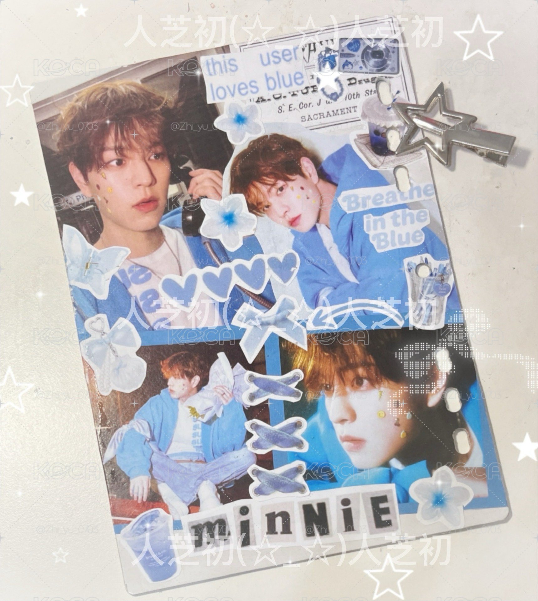 Straykids A5 7孔 玟 雙面拼貼擋板