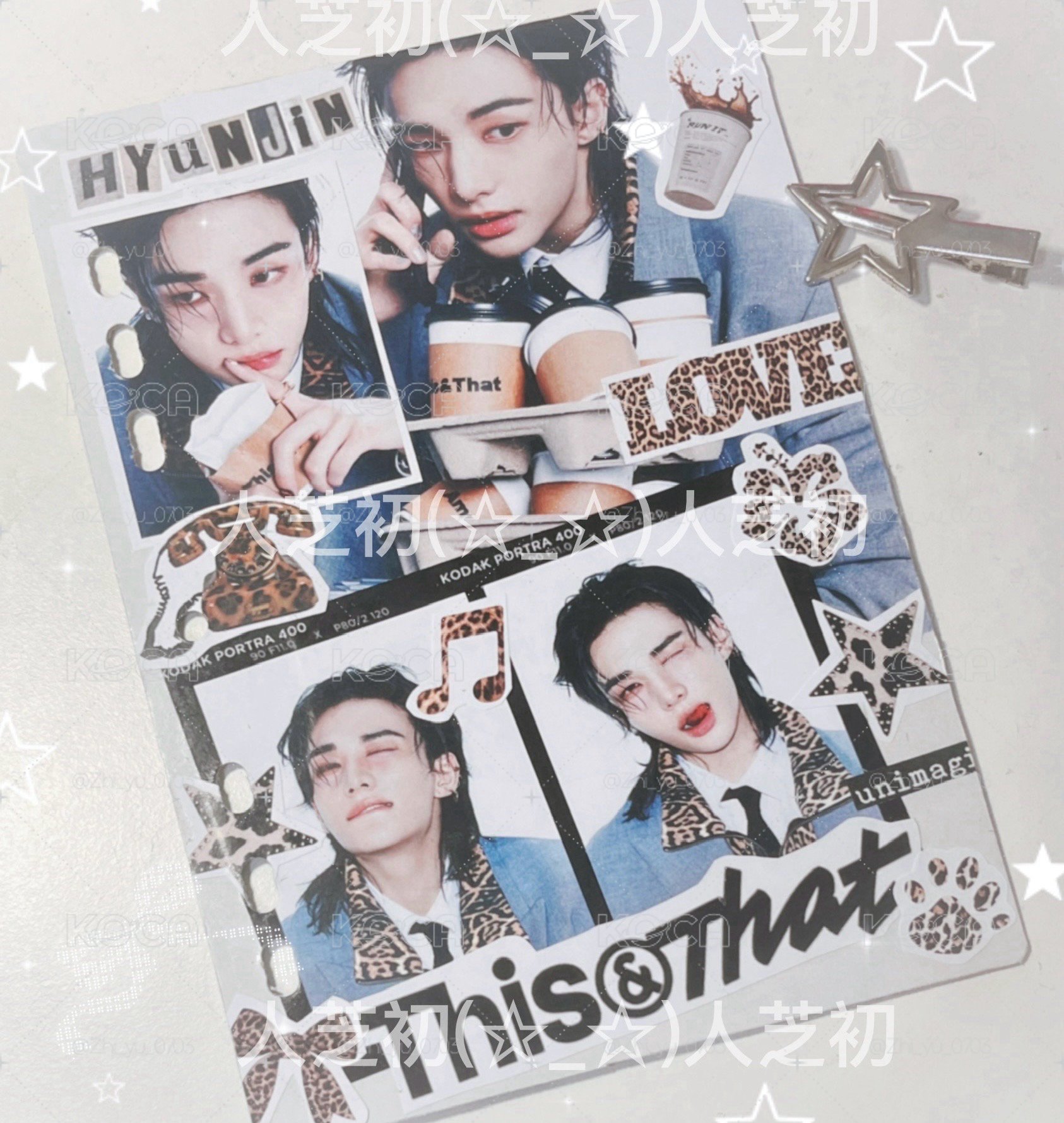 Straykids A5 7孔 辰雙面拼貼擋板🎀