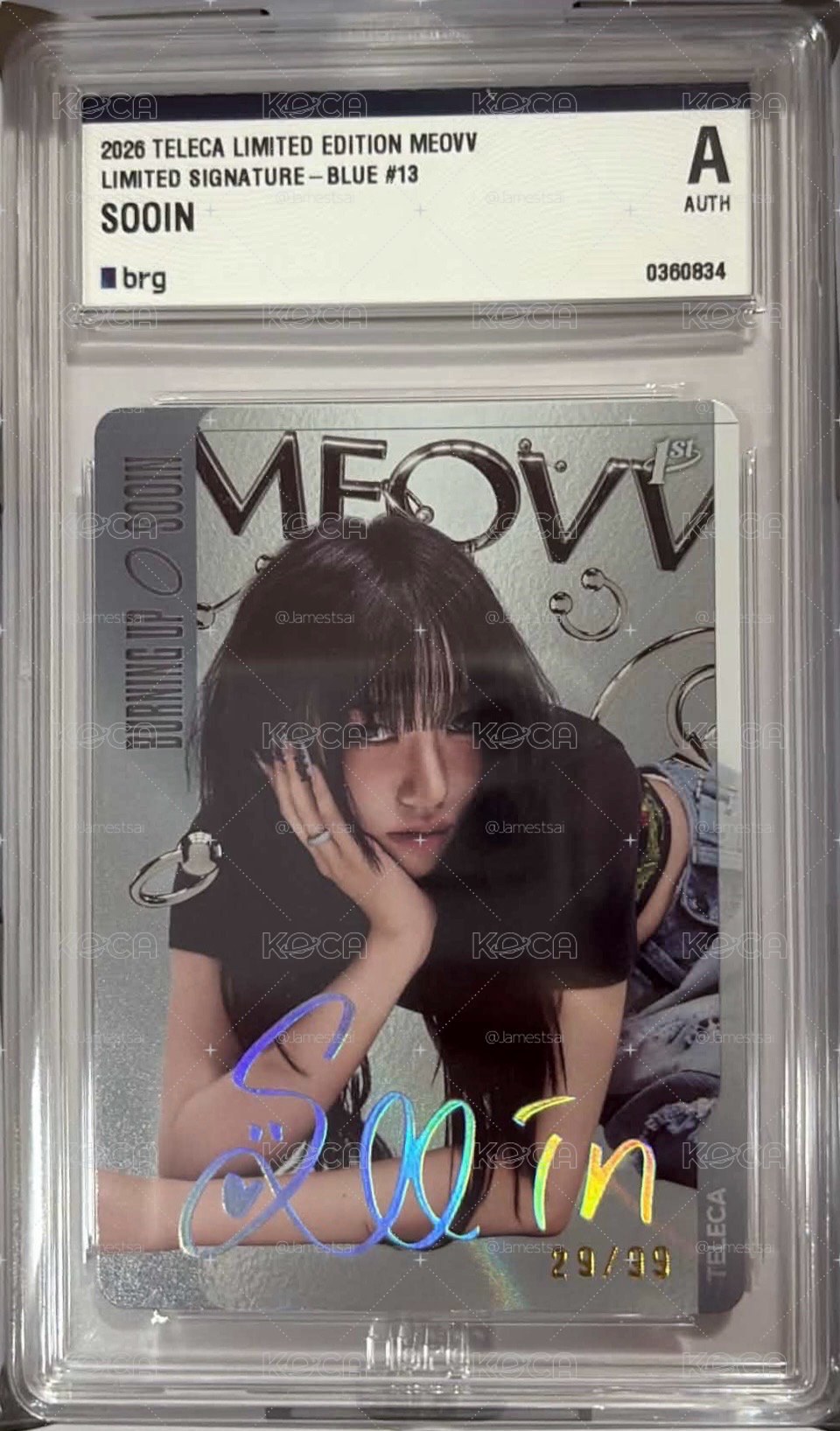  MEOVV SOOIN 游泳金🏊限量/99銀字印簽 BRG鑑定A級🐈‍⬛