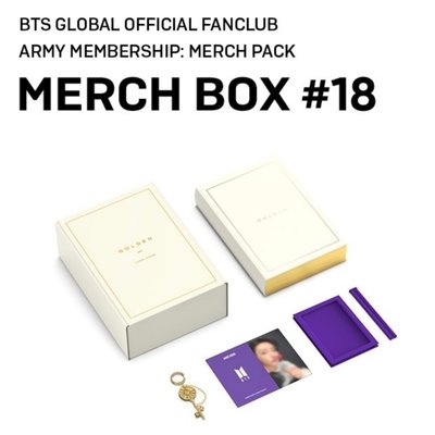 BTS 防彈少年團 會員禮 貴婦禮盒 box #18 Golden 田柾國