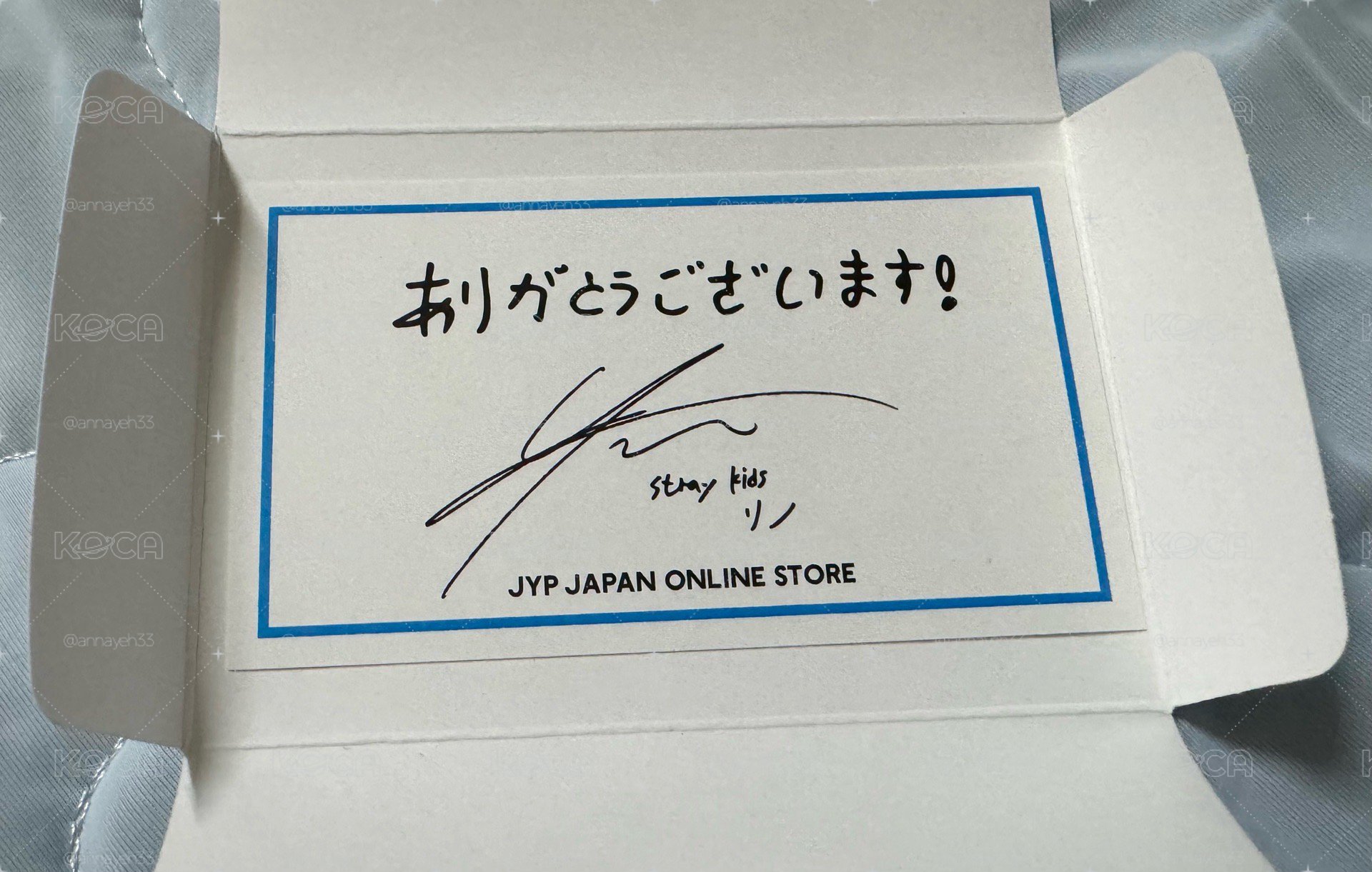 JYP JAPAN 感謝卡