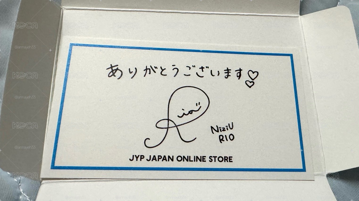 JYP JAPAN 感謝卡