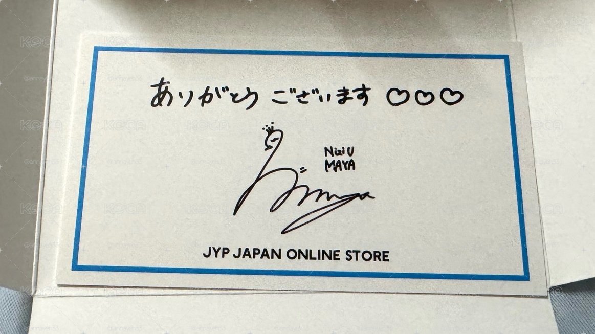 JYP JAPAN 感謝卡