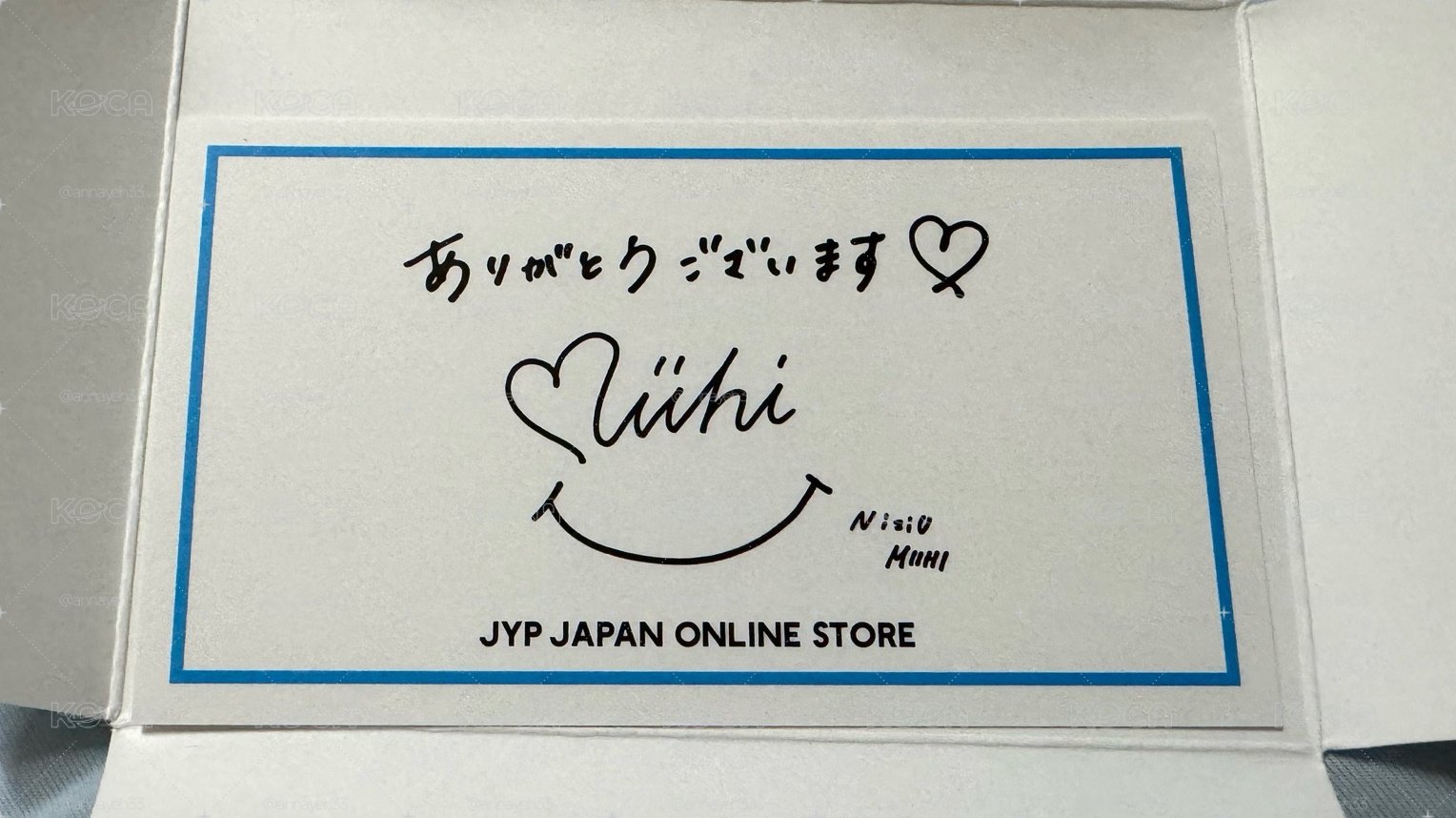 JYP JAPAN 感謝卡