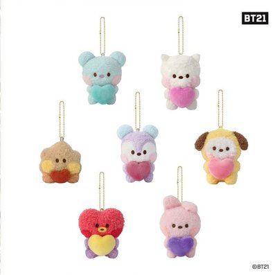 代購 BT21抱心吊飾娃