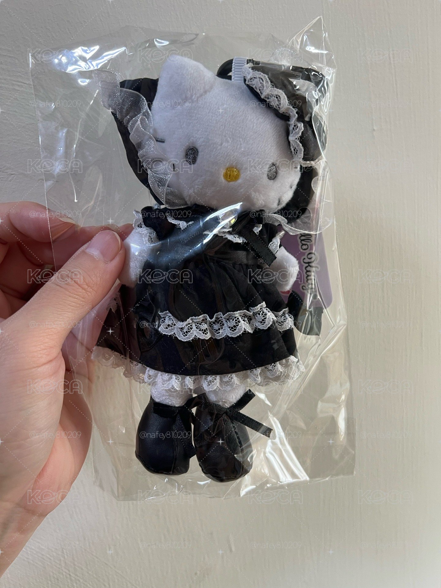 日本帶回 正版 全新 長腿kitty 蘿莉塔黑色