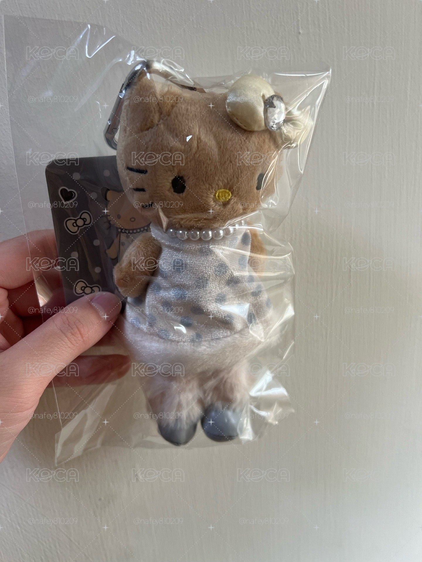 日本帶回 正版 長腿kitty 白色豹紋曬黑貴婦