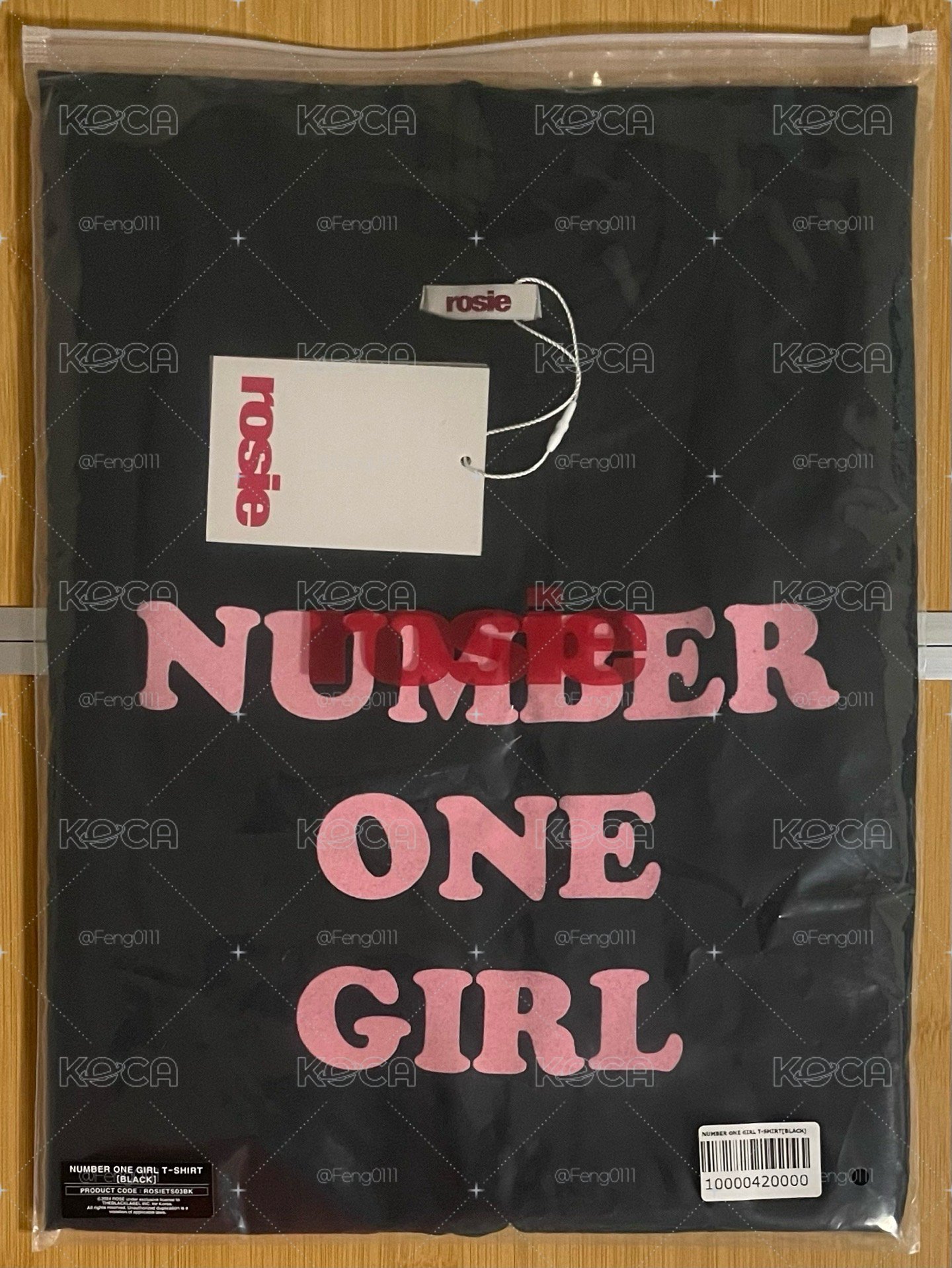 rosie number one girl T恤 黑色