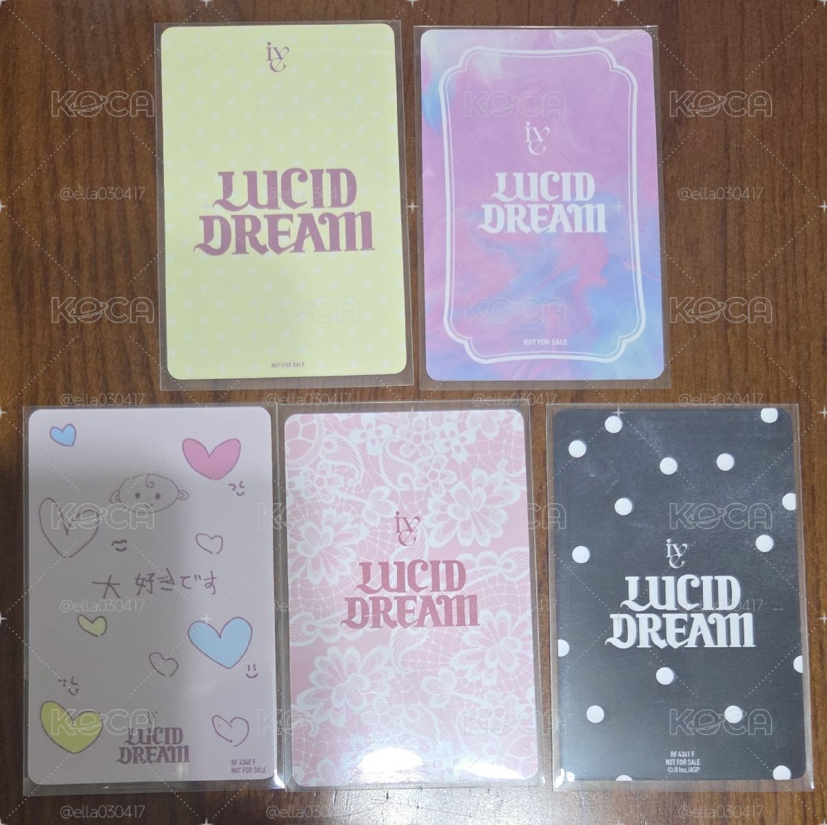 IVE瑞5張 LUCID DREAM 塔店特典卡 