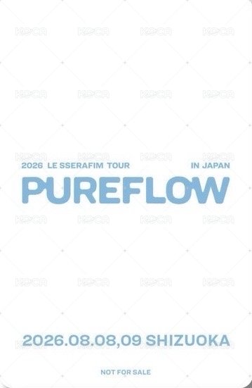 26’巡迴 環球 靜岡公演紀念 幸運卡  背面